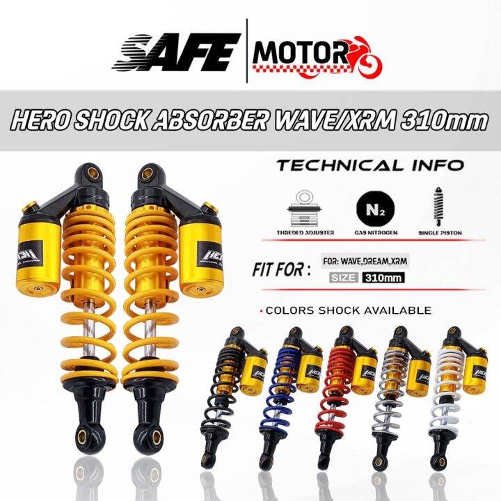 XRM/WAVE/DREAM/DASH Shock Gas Absorber Adjust Rear 310MM High Performance Lazada PH