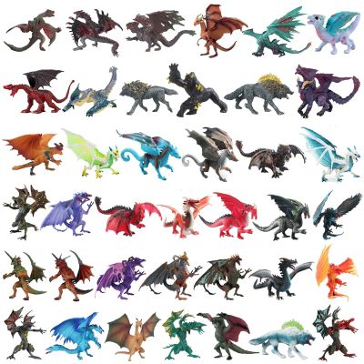 ZZOOI Hot Realistic Mythical Animal Model Dragon Figurines Simulation Monster Warcraft Firehawk Action Figure Children Colection Toys