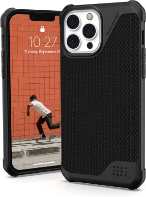 URBAN ARMOR GEAR UAG Designed for iPhone 13 Pro Max Case Kevlar Black Feather-Light Heavy Duty Shockproof Slim Rugged Metropolis LT. Protective Cover, [6.7 inch Screen]