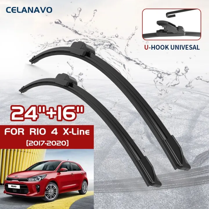 Car Wiper Blade For KIA RIO 4 XLine 2017 2018 2019 2020 Windshield