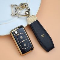 wenminr 2 3 Buttons Key Case Cover for Peugeot Partner Tepee 207 307 308 407 for Citroen C-Crosser C3 C4 Picasso Berlingo Case Keychain