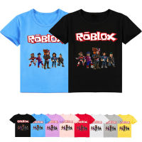 Ro-Bloxs Girls Boys Printingshort-Sleeved T-Shirt Cotton Summer Cartoon Tshirt Children S Clothing Girl Boy Y007