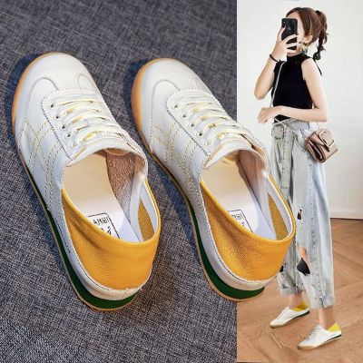Argan Two-Way Wear Soft Leather Casual Shoes Womens White Shoes Women 2023 New Soft Bottom Soft Surface Comfortable Womens Shoes Mouth Pumps Women