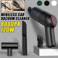 Wireless Charge 8000Pa Suction Powerful Portable Car Vacuum Cleaner 120W Portable Handhold Rechargeable Battery Home Duster