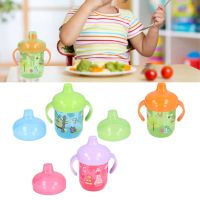 Infant Sippy Cup Portable Cartoon Animal Pattern Baby Spill Proof Trainer Cup Birthday Gift 260ml