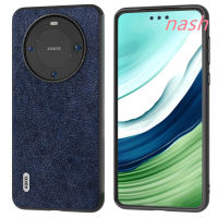 เคสโทรศัพท์หนังกันกระแทกสำหรับ Huawei Mate 60 Pro แบบไม่ติดลายนิ้วมือไม่ติดพื้นผิวหรูหรา