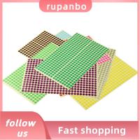 RUPANBO039392692 หลากสี สติ๊กเกอร์ลายจุด 1/4ค่ะ วงกลมวงกลม ป้ายลายจุด 6528ชิ้นค่ะ กาวในตัว ออฟฟิศสำหรับทำงาน