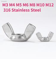 ♛ M3 M4 M5 M6 M8 M10 M12 316 Stainless Steel Butterfly Nuts Hand Tighten Nut