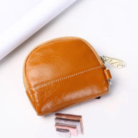 First Layer Leather Clutch Bag Womens Multifunctional Coin Purse Creative Zipper Key Storage Bag Leather Mini Clutch Bag