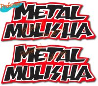 【car parts】2X โลหะ MULISHA โลโก้รูปลอกสติ๊กเกอร์สหรัฐทำรถหน้าต่างรถจักรยานยนต์ QUAD รถบรรทุกรถ ATV