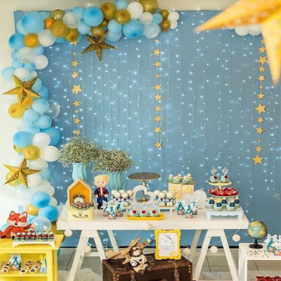 101pcs Cute Prince Rose Kids Theme Party Blue Pas Balloon Arch Kit Girl Boy Birthday Baby Shower Garland Ball Backdrop Decor