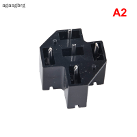 agasgbrg รถยนต์รถยนต์ Auto 40A 4/5 6.3 PIN SPDT RELAY SOCKET CONNECTOR อะแดปเตอร์ PCB Board MOUNT BASE Holder พร้อมขั้วมม