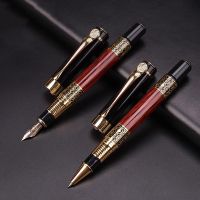 ☃ Metal Wood Grain Fountain Pen School Supplies Pens Student for Ballpoint Pen Stationery Supplies Fountain Pen High Quality