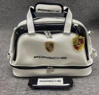 Porsche กระเป๋ากางเกงเล่นกอล์ฟใหม่ชายและหญิง,กระเป๋าเดินทางกระเป๋าลูกบอลหนัง PU กันน้ำกระเป๋ารองเท้าอิสระ