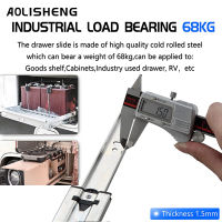 AOLISHENG Heavy Duty Drawer Slides Full Extension Ball Bearing Cabinet escoping Sliding Rails 150 lb Load