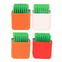 4Pcs Potted Household Laundry Brush Soft Bristle Clothes Bras Underwear Shoes Washing Silicone Brush Mini Dishwasher