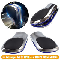 รถเกียร์อัตโนมัติติดระดับกะลูกบิดสีแดงสีฟ้าเหมาะสำหรับ VW G Olf 6 7 R GTI P Assat B7 B8 CC R20 J Etta MK6 GLI DSG สัญลักษณ์ปก