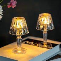 12x4.5cm Flickering Flameless Battery Power LED Candles Mini Led Diamond Table Lamp Home Decoration Light Crystal Lighting Decor