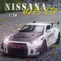 1:24 Skyline Ares Nissan GTR R34 R35ล้อแม็กรถสปอร์ตรุ่น D Iecast โลหะรถแข่งรุ่นจำลองเสียงและแสงของขวัญเด็ก