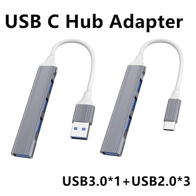 [ใหม่] USB C Hub 4พอร์ต3.0 Type C เพื่อ USB 3.0แปลง Hub เคเบิ้ลอะแดปเตอร์สำหรับ Lenovo PC Mac-Book Pro แล็ปท็อปโน๊ตบุ๊ค TypeC Hub Portabl