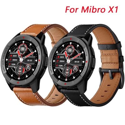 สายนาฬิกาหนังแท้ X1สำหรับ Xiaomi Mibro,สมาร์ทวอท์ชสีสำหรับ Xiaomi Mibro Air/ สายรัดข้อมือ Mibro Lite