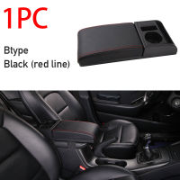 Car Armrest Cushion Elbow Support Cup Holder Storage Box Auto Arm Rest Pad Universal Fit for 95 Vehicle with USB Charging Ports