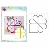 【CW】 2021 New Square Hearts Box Metal Cutting Dies for Scrapbooking Paper Craft and Christmas Card Making Embossing Decor No Stamps