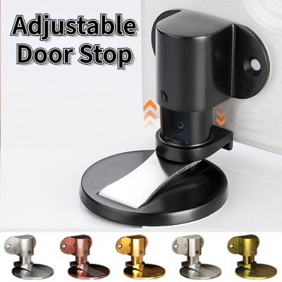 Adjustable Stainless Steel Door Stop Invisible Magnetic Door Stopper Punch-free Strong Magnetic Anti-collision Bathroom DoorStop Door Hardware Locks