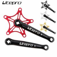 LP LiteproอลูมิเนียมจักรยานพับBrompton Hollow Spider Crank Arm 170Mm BCD 130มม.ชุดข้อเหวี่ยงจักรยานฟัน