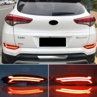 ไฟ LED สะท้อนแสงรถยนต์สำหรับ Hyundai Tucson 2015 2016 2017 2018 2019 2020ไฟตัดหมอกเลี้ยวแบบไดนามิก