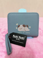 Moshi กระเป๋าสตางค์ ใบสั้น ใส่เหรียญ สีฟ้า น้องหมา MOSHI A042 Take it easy