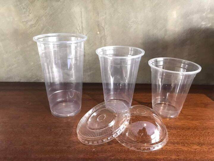 [ 100 Pcs. ] Milk Tea Cups / Frappe Flat Style / Y CUP 12 oz / 16 oz