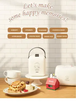 Qoo10 - [SNOOPY] Snoopy Sandwich Waffle Toast maker 3 different type plates  to : Kitchen & Dining