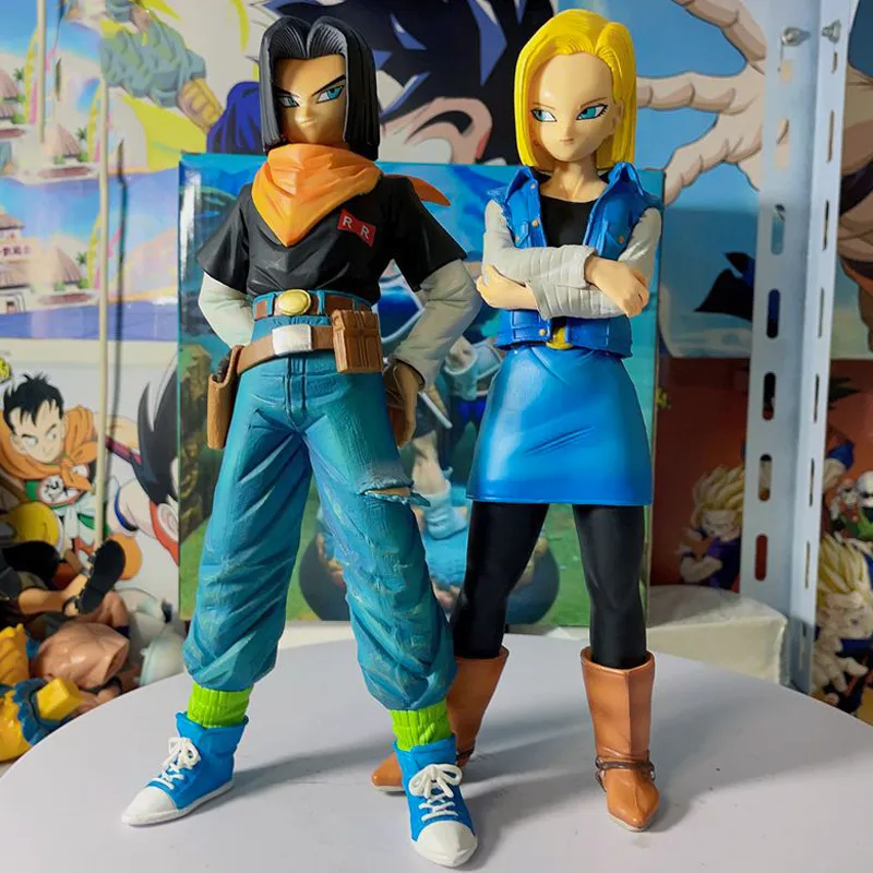 Kids Toy 24Cm Anime Dragon Ball Android 18 Figure Android 17 Figurine Pvc  Action Figures Collection Model Toys For Children Christmas Gifts | Lazada  Ph