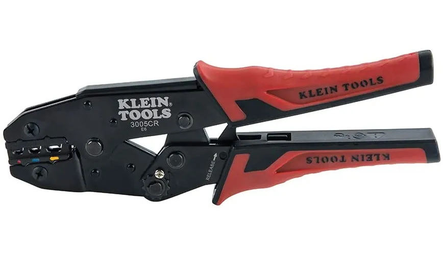 Klein Tools 3005CR Wire Crimper Tool, Ratcheting Insulated