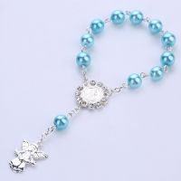 10pcs Baby Shower Favor Christening Bracelet Silver Angel Baby Shower Girl Boy Baptism Gift Cute Giveaway Souvenir Wedding