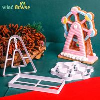 ELEGANT Wind Flower 3Pcs/Set 3D Ferris Wheel Cookie Cutter Fondant Cake Baking Tool Mold Cake Decor Embossed Molds Baking Pastry Mold