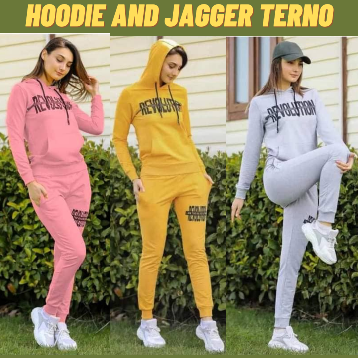 HOODIE AND JAGGER TERNO BOHO TERNO PANTS HOODIE JACKET CASUAL ATTIRE