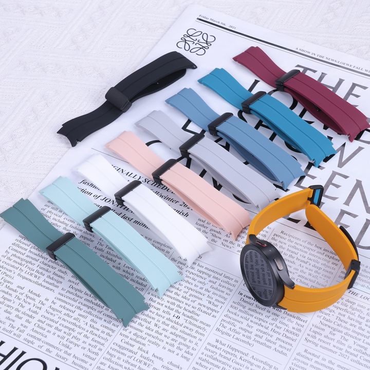 original-silicone-strap-for-samsung-galaxy-watch-5pro-45mm-band-magnetic-buckle-for-galaxy-watch-4-5-40mm-44mm-4-classic-42-46mm