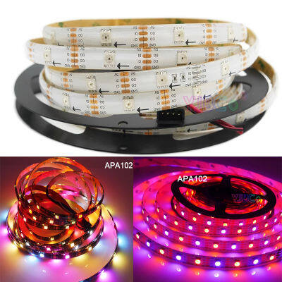 5เมตร APA102สมาร์ทหลอดไฟ LED Strip 3060 Ledm ข้อมูลและนาฬิกาแยก SK9822 IC แอดเดรสพิกเซลโคมไฟเทป IP30IP65