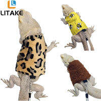 Litake เสื้อผ้ามังกรเคราคุณภาพสูงสำหรับปกป้องผิวเครื่องสัตว์เลื้อยคลานปรับได้สำหรับงานปาร์ตี้ถ่ายรูปและเชือกลากสำหรับกิ้งก่ากิ้งก่ากิ้งก่า