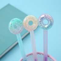 1 Piece Lytwtws Stationery Cute Crystal Donut Lovely Candy Text Marker Gel Pens Student School Supply Change 7 Colors DrawHighlighters  Markers