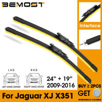 Car Wiper Blade Front Window Windshield Rubber Silicon Refill Wipers For Jaguar XJ X351 2009-2016 LHDRHD 24"+19" Car Accessories