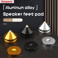 【HOT】 Xangsane 1set/ 4Sets aluminum alloy core sharp cone pure copper speaker feet pad spike pads 23mm