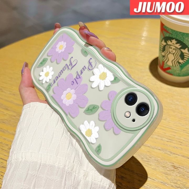 jiumoo-เคส-a30s-a50s-a50กาแล็คซี่เคสซิลิโคนนิ่มลายดอกไม้สีม่วงสีสันสดใสลายเคสปกป้องกล้องสุดสร้างสรรค์