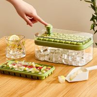 32/64 Grid Big Ice Tray Mold Box Large Food Grade Ice Cube Square Tray Mold Diy Bar Pub Wine Ice Blocks Maker Model Ice Maker Ice Cream Moulds