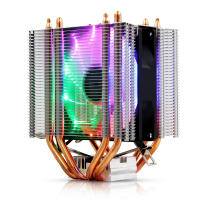 3Pin/4Pin RGB LED CPU Cooler 4-Heatpipe Dual Tower พัดลมระบายความร้อนหม้อน้ำฮีทซิงค์สำหรับ LGA 1150/1151/1155/1156/775/1366 X79 X99AMD-kxodc9393