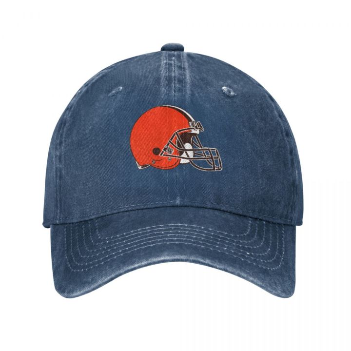 Cleveland Browns Logo NFL Industrial Style Retro Washed Cowboy Baseball  Caps Unisex Adjustable Printing Hat Trend Personalized Tennis Cap Baseball  Cap Outdoor Couple Travel Camping Hiking Hat