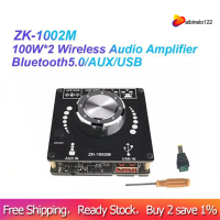 [COD] [ข้อเสนอพิเศษ] [จัดส่งฟรี] ZK1002M Bluetooth 5.0 AUX USB Audio Input Output Amplifier Audio Amplifier Module 100Wx2