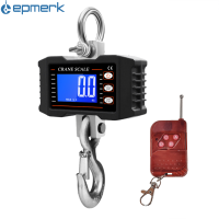 [electronicshop]เครื่องชั่งดิจิตอลแบบแขวนพร้อมรีโมทคอนโทรล1000กก./2204lbs แบบพกพา Heavy Duty Crane Scale ไฟหลังจอ LCD เครื่องชั่งตะขออุตสาหกรรมเปลี่ยนหน่วย/เก็บข้อมูล /Tare/zero สำหรับสถานที่ก่อสร้างตลาดท่องเที่ยวตกปลางานกลางแจ้ง